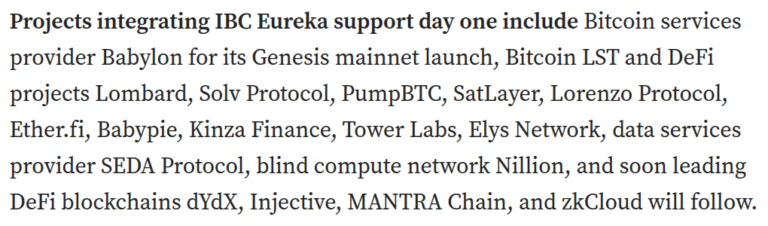 Cosmos launches Eureka to connect Ethereum and IBC networks