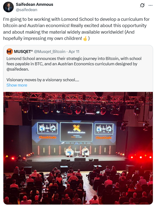 ‘Bitcoin Standard’ author to develop Austrian economics curriculum for UK school