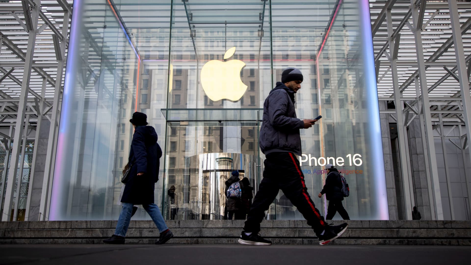 Jim Cramer says Apple down 30% from its record is not a buy yet — blame Peter Navarro