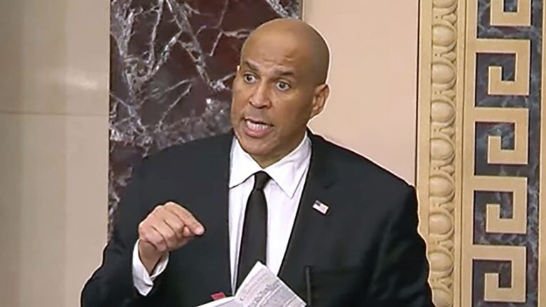 Cory Booker sets record for longest Senate speech in marathon anti-Trump remarks that exceeded 24 hours