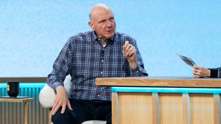 Former Microsoft CEO Steve Ballmer says, as shareholder, tariffs are 'not good'