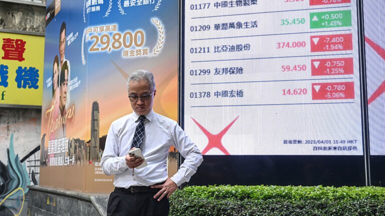 China says 'market has spoken' after Trump tariffs spark global stocks rout