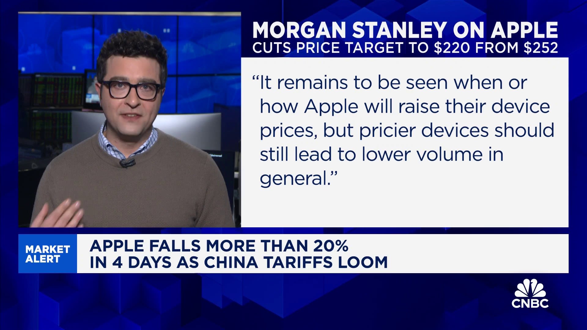 Apple falls more than 20% in 4 days as China tariffs loom