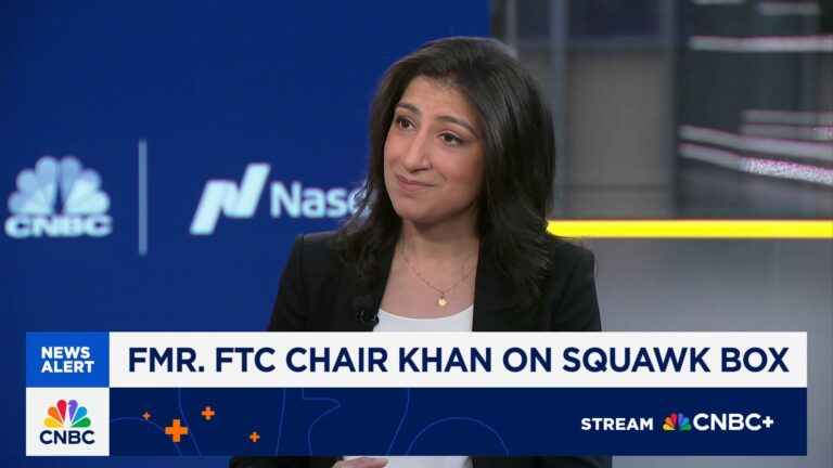 Watch CNBC's full interview with former FTC Chair Lina Khan