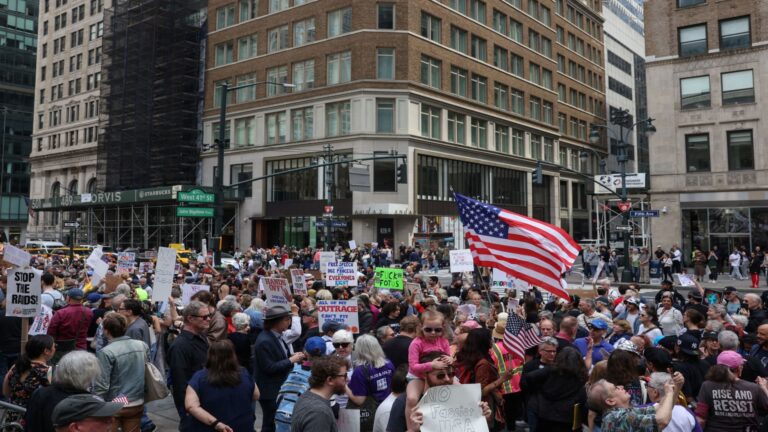 Anti-Trump protesters turn out for rallies in New York, Washington, D.C., and other cities nationwide