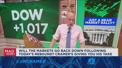 Recoveries always start as bear market rallies, says Jim Cramer