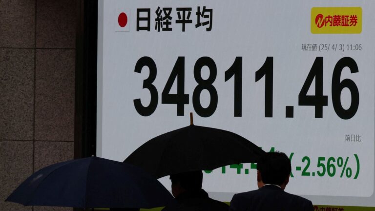 Asian markets slump on Donald Trump’s reciprocal tariffs; Japan's Nikkei hits eight-month low