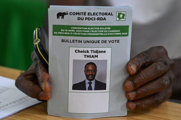 Thiam appears on a Democratic party ballot paper
