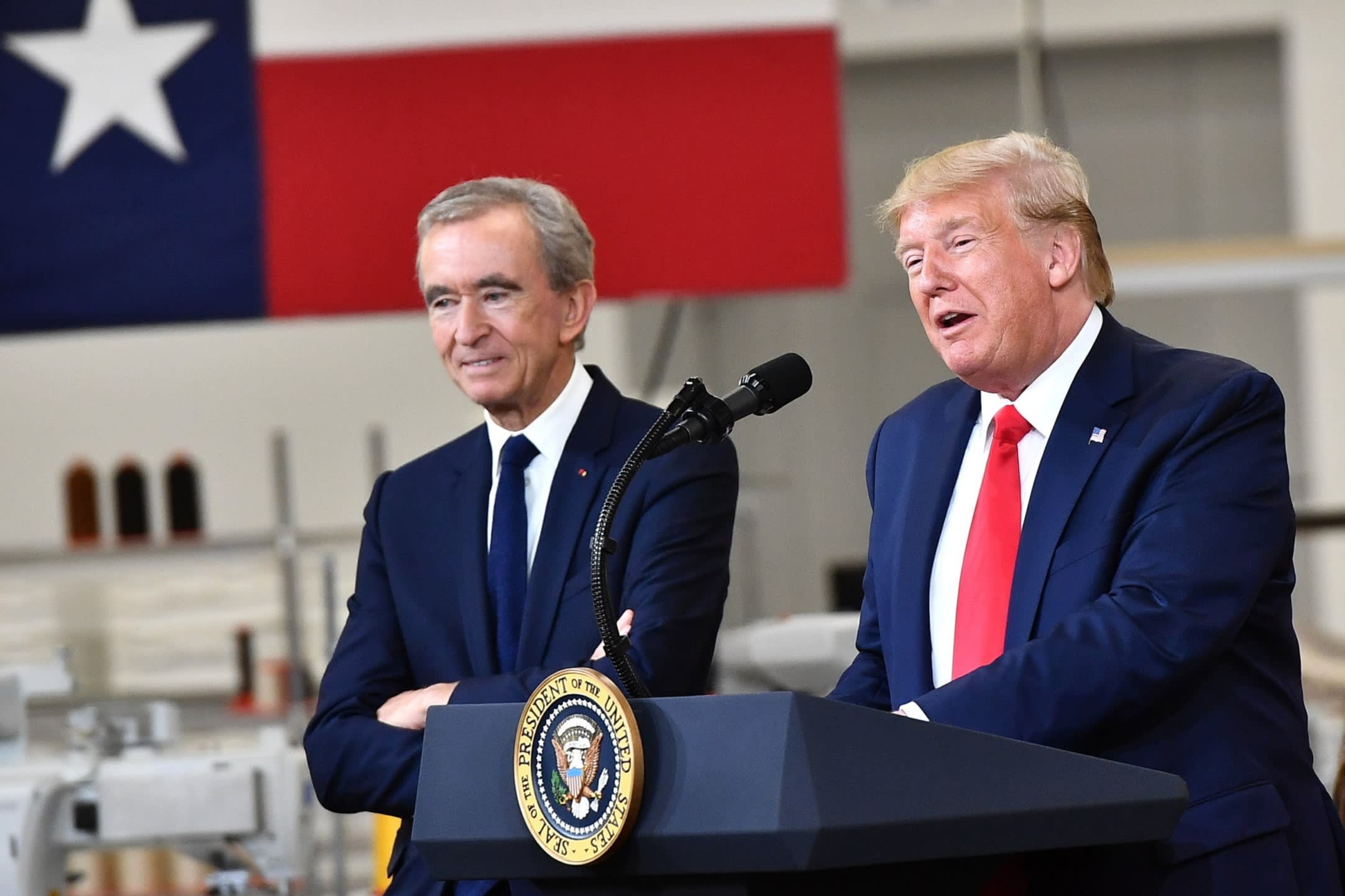 Bernard Arnault and Donald Trump
