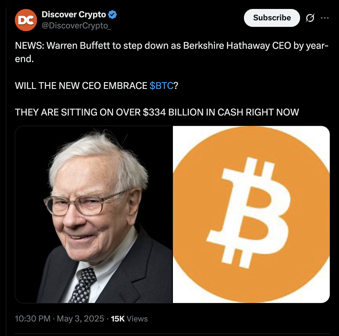 How much Bitcoin can Berkshire Hathaway buy?