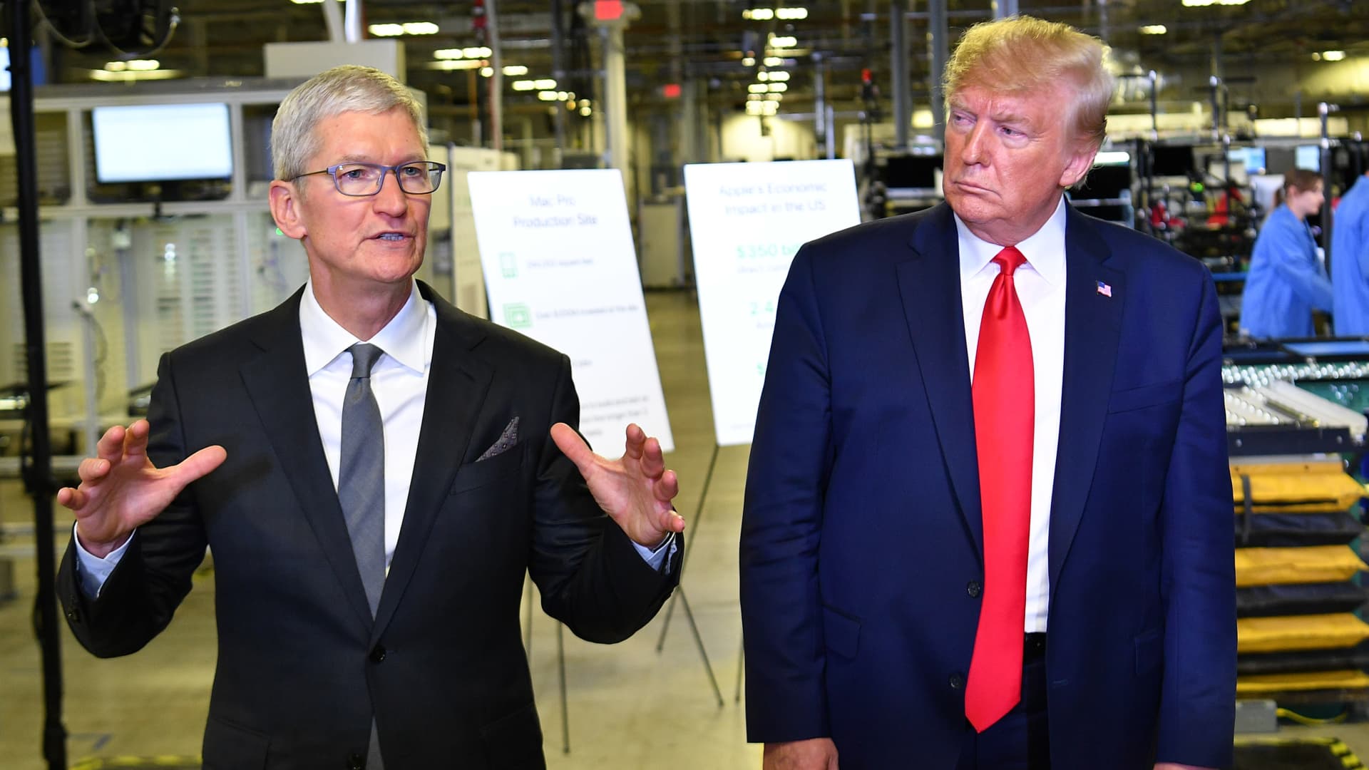 Trump says a 25% tariff 'must be paid by Apple' on iPhones not made in the U.S.