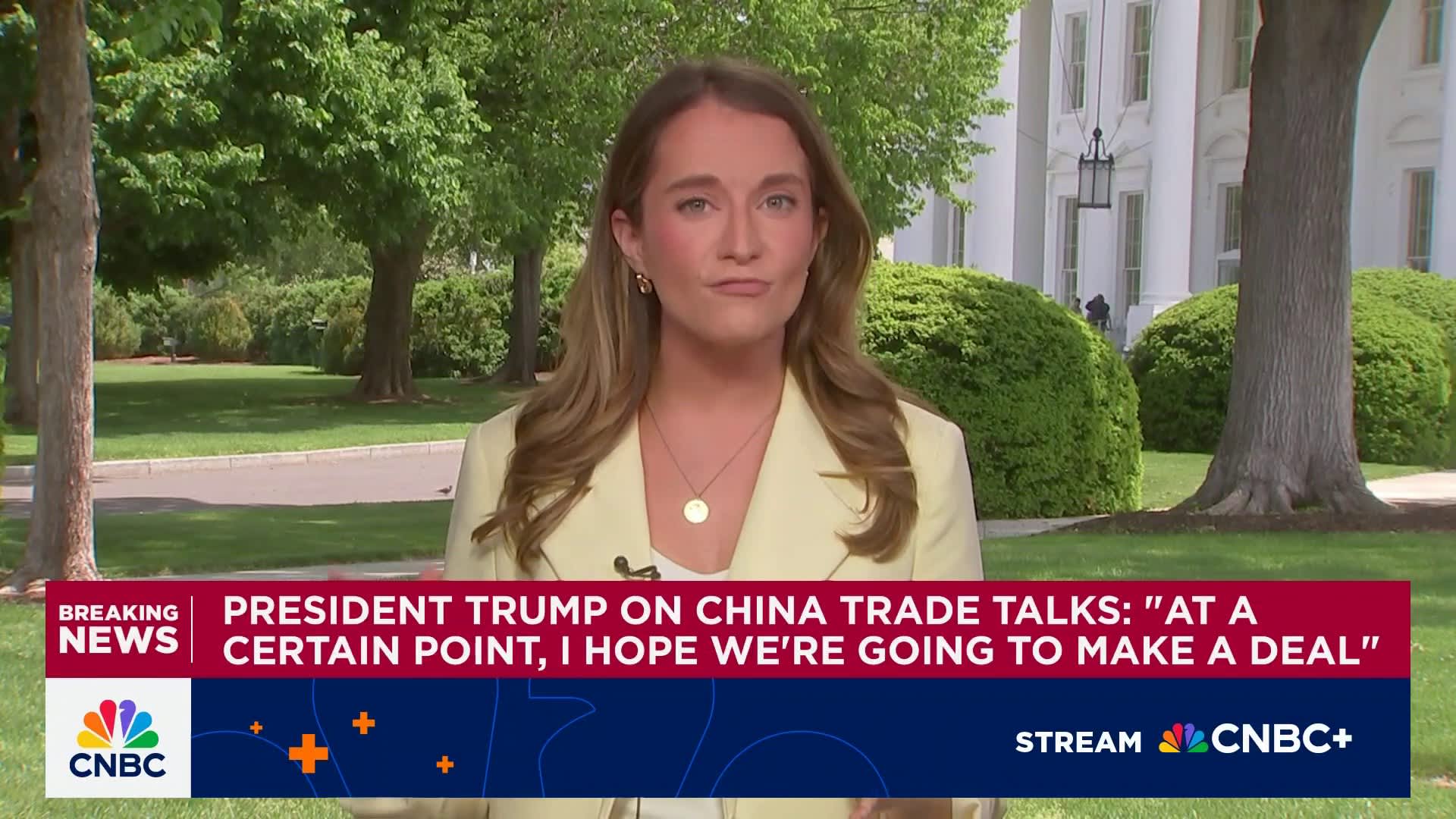 Trump on China trade talks: "I hope we're going to make a deal"
