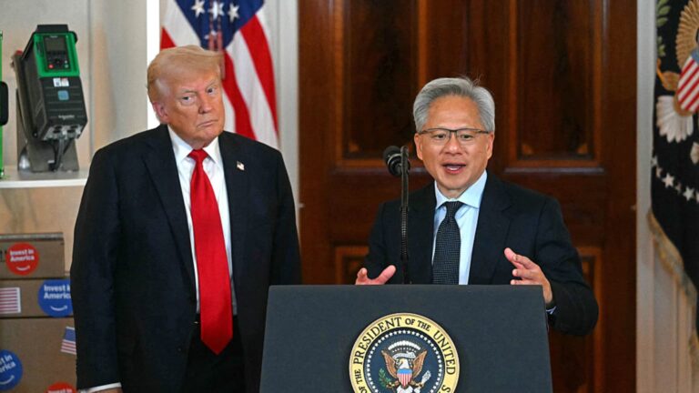 Nvidia shares climb on report Trump will end chip export restrictions