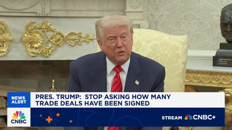 President Trump: Stop asking how many trade deals have been signed