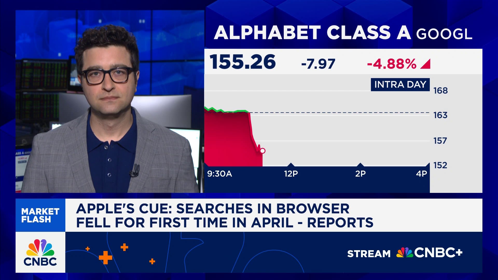 Apple says searches in Google browser fell for the first time in April