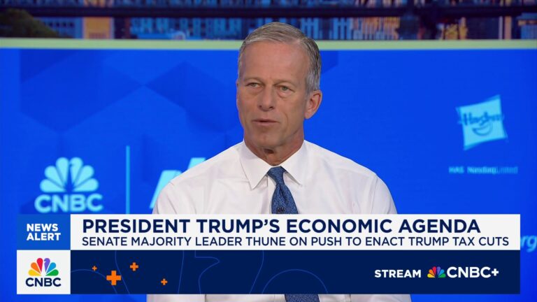 Watch CNBC's full interview with Senate Majority Leader John Thune