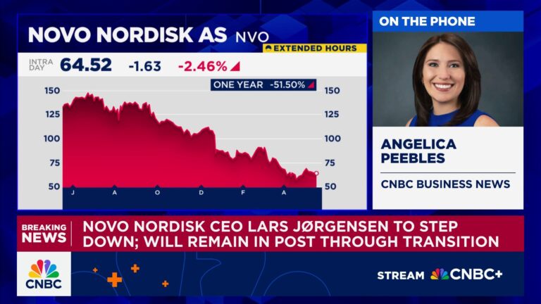 Novo Nordisk CEO to step down as competition weighs on Wegovy maker’s share price