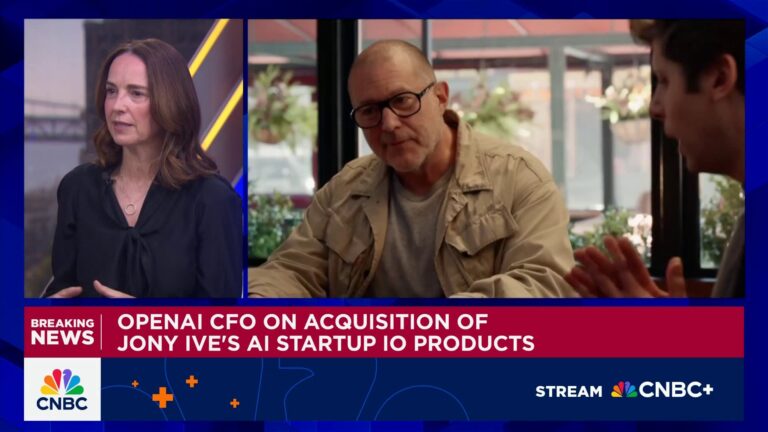 OpenAI CFO on acquisition of Jony Ive's startup: Hardware is a part of next value-add for OpenAI