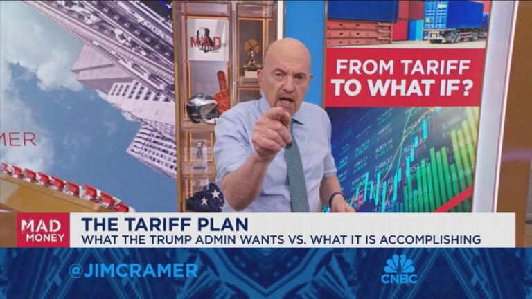 It seems the re-shortening is selective and not geared to where the jobs used to be, says Jim Cramer