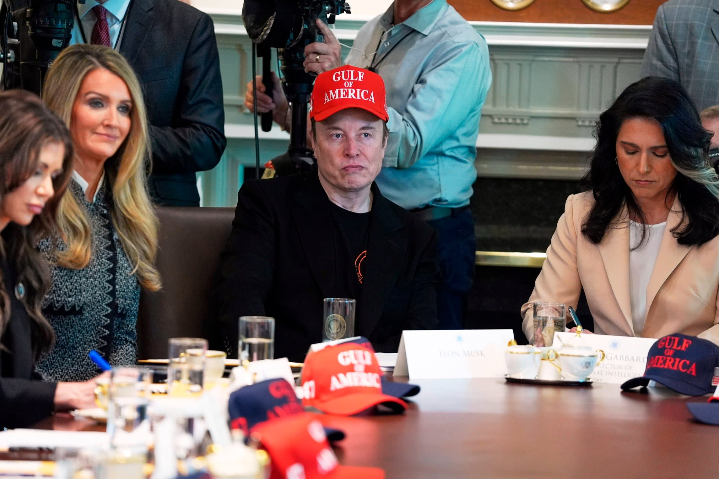 Elon Musk during a cabinet meeting at the White House