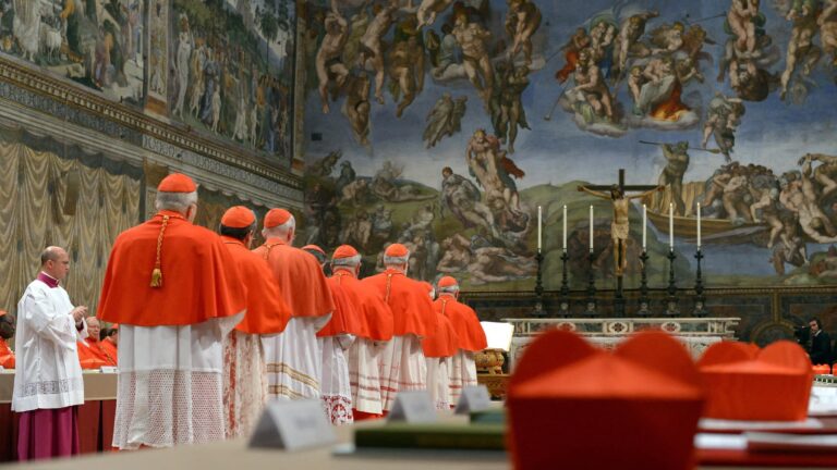 Bitterly divided cardinals retreat for conclave to elect new pope