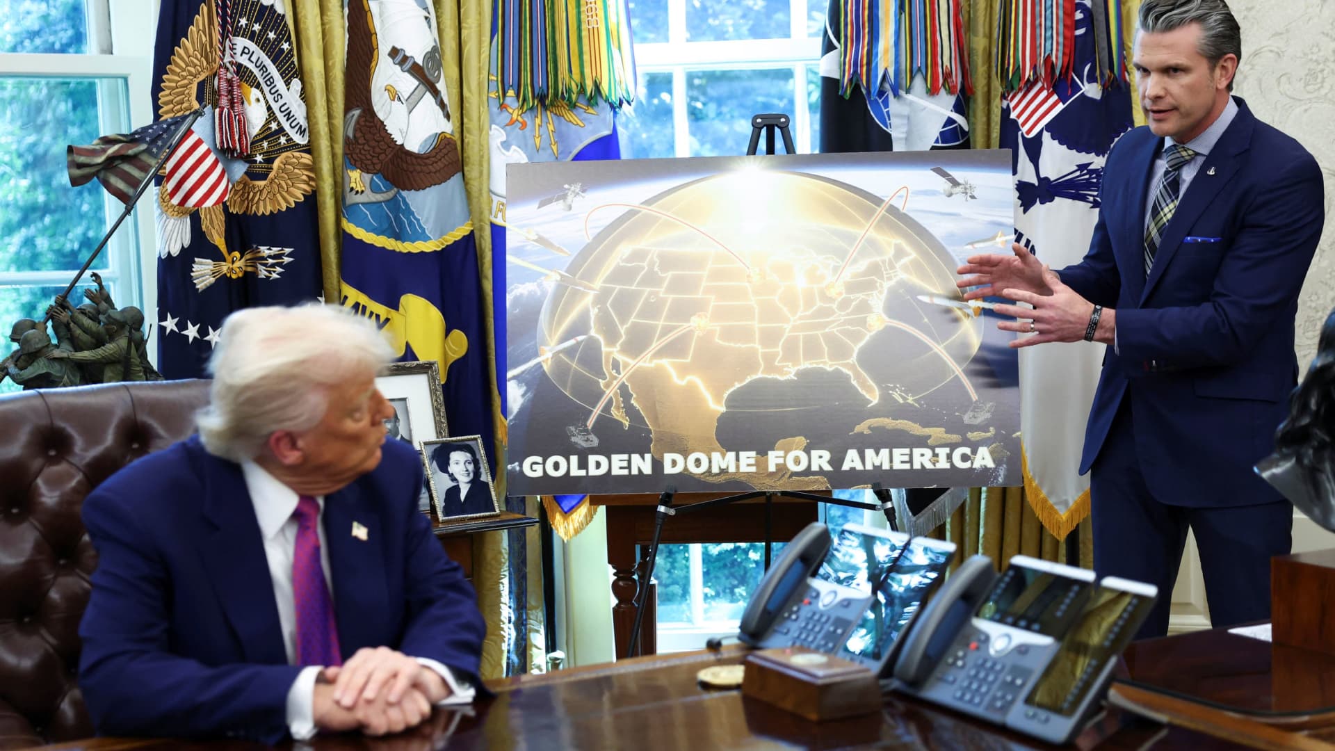 The scale of Trump's 'Golden Dome' is a boon for defense stocks even if it isn't completed, says Bernstein
