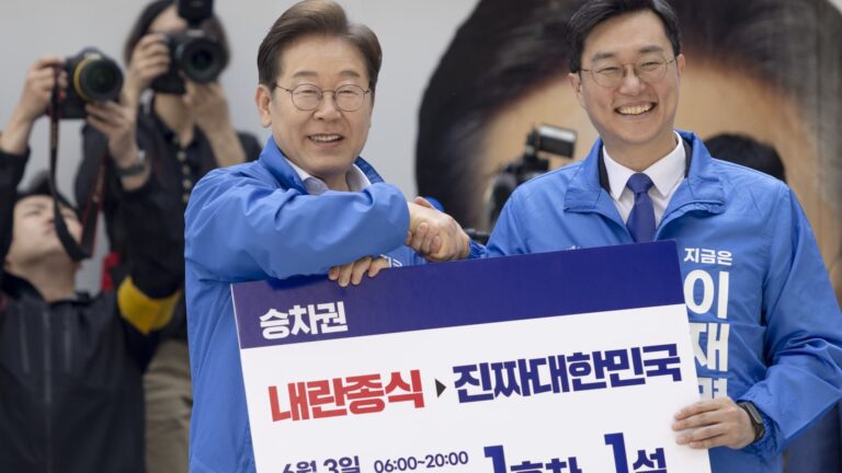 Opposition party leader Lee Jae Myung leads in polls as South Korea votes for new president