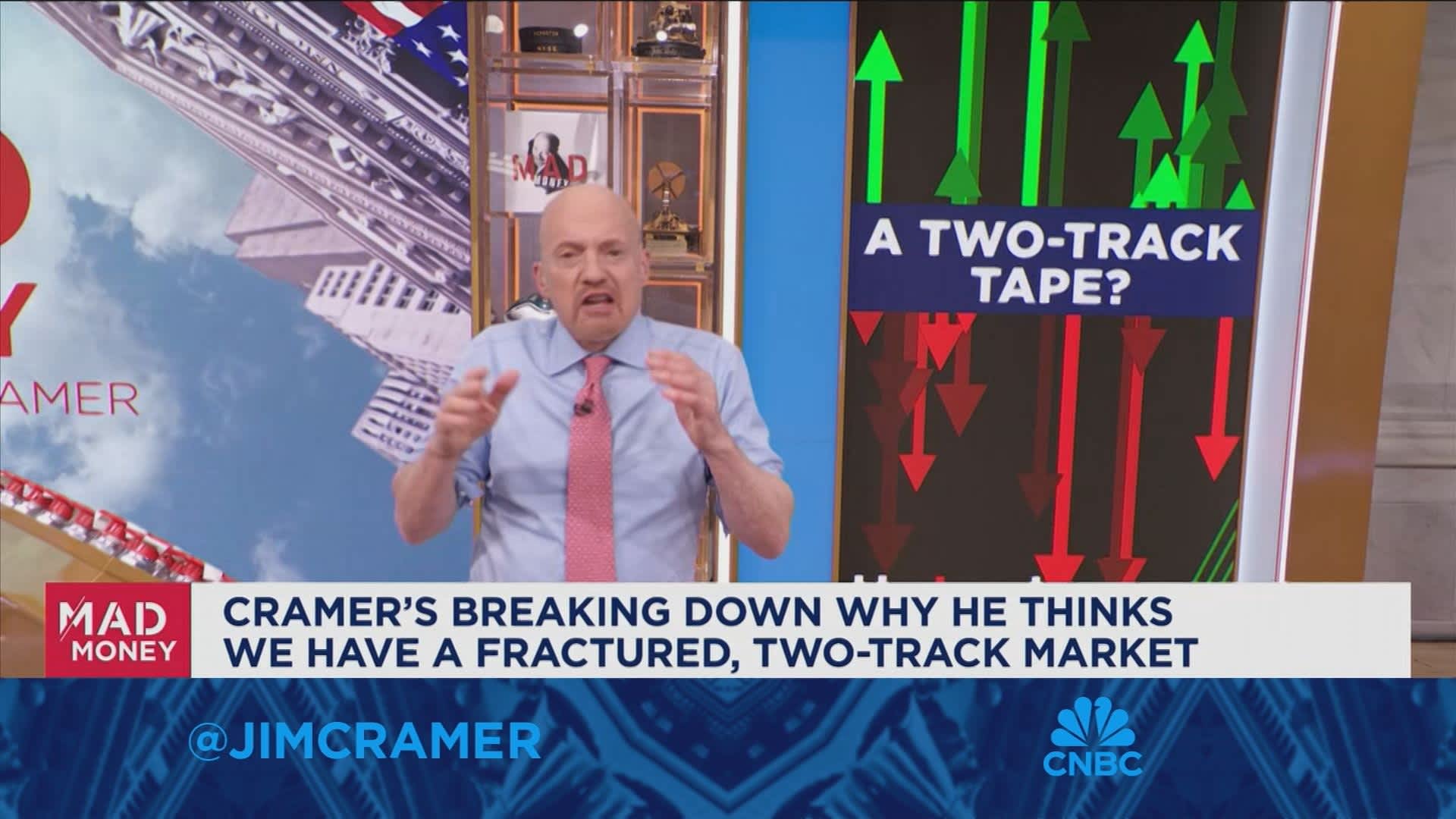 Jim Cramer breaks down the two-track market