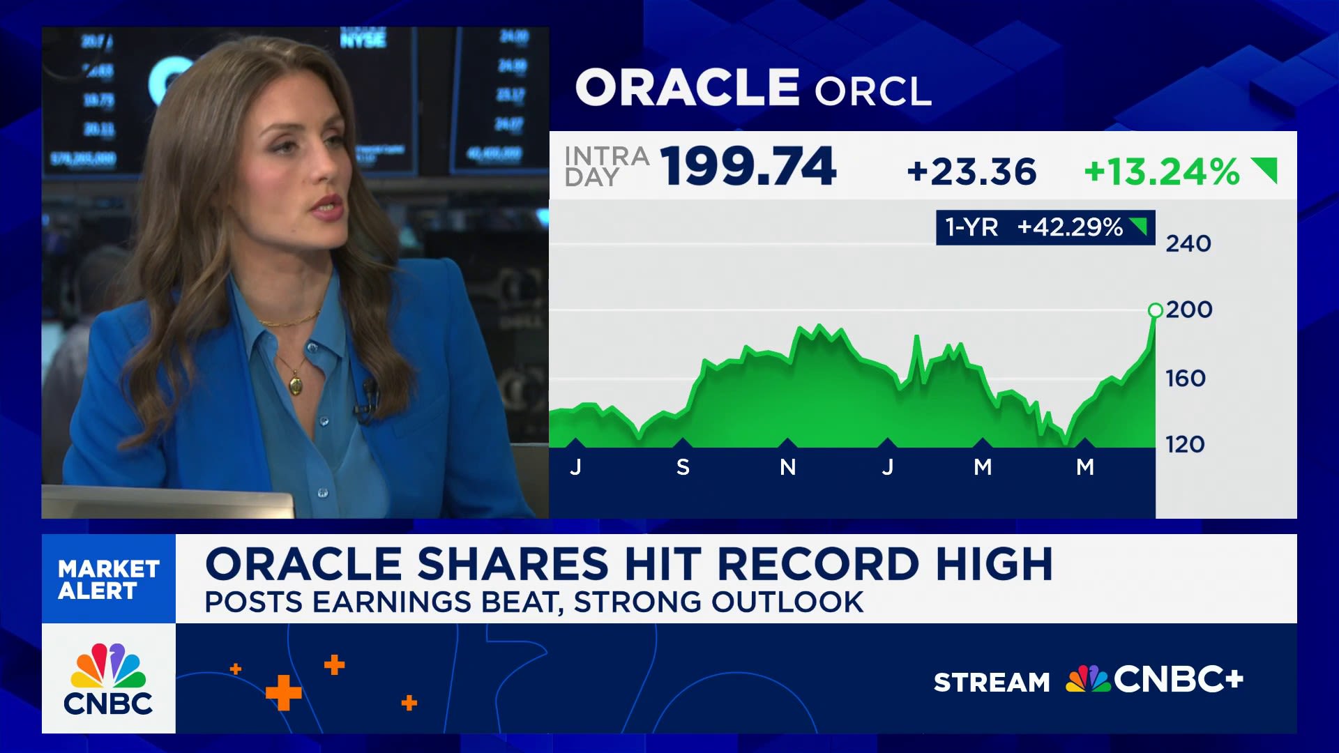 Oracle shares hit record high