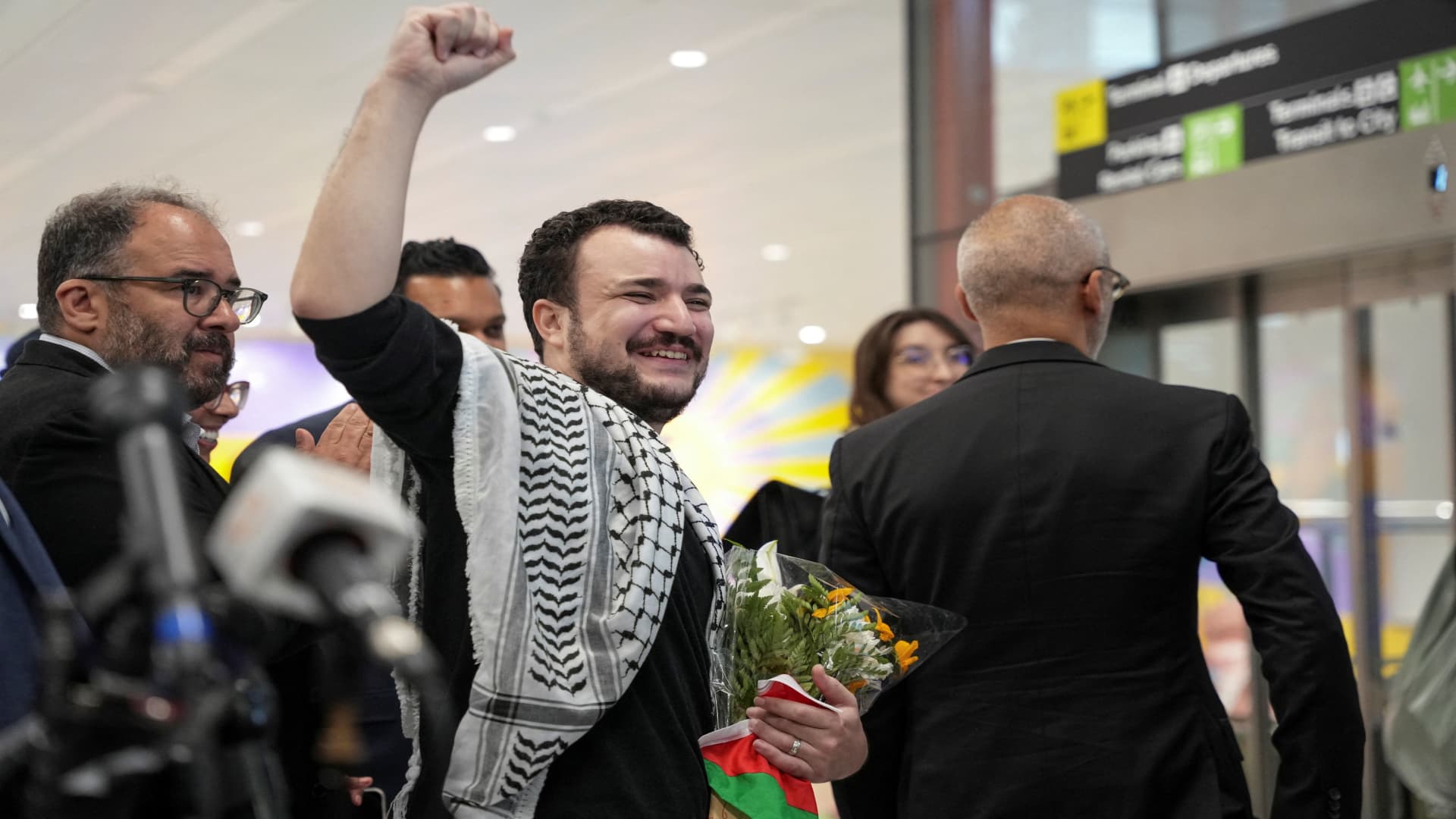 Columbia student Mahmoud Khalil returns home to New York area