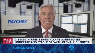 In June you are going to see moderate and stable growth in small businesses, says Paychex CEO Gibson