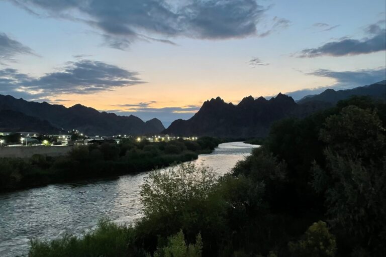 he river on Iranian side close to Nordooz border town