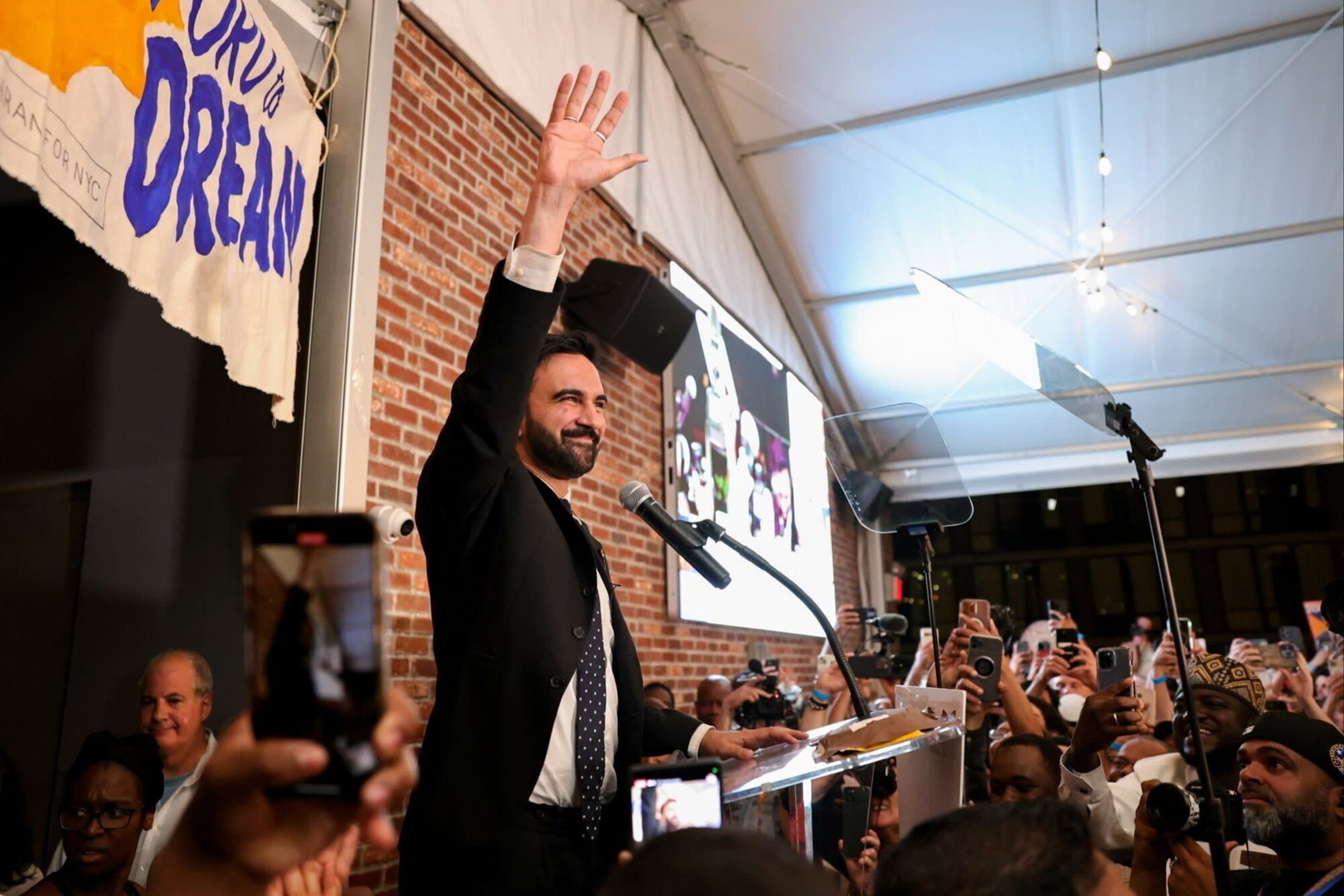 Zohran Mamdani, New York City mayoral candidate, during an election night event in New York