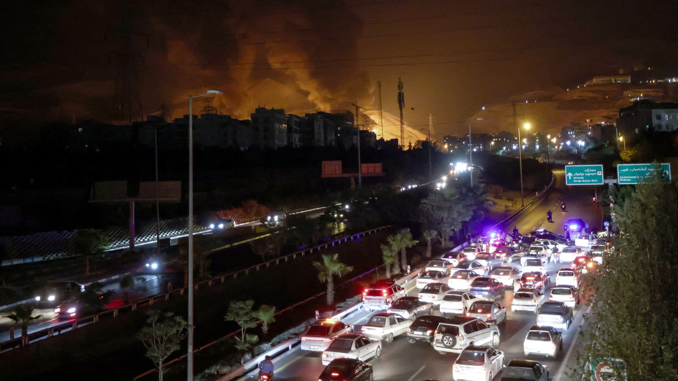 Tehranis choke in gridlock and fear