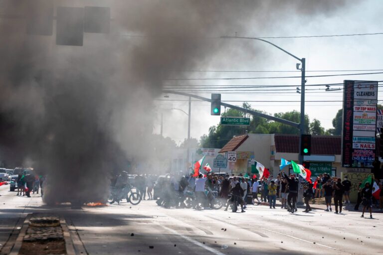 National Guard deployed in LA against anti-deportation protesters