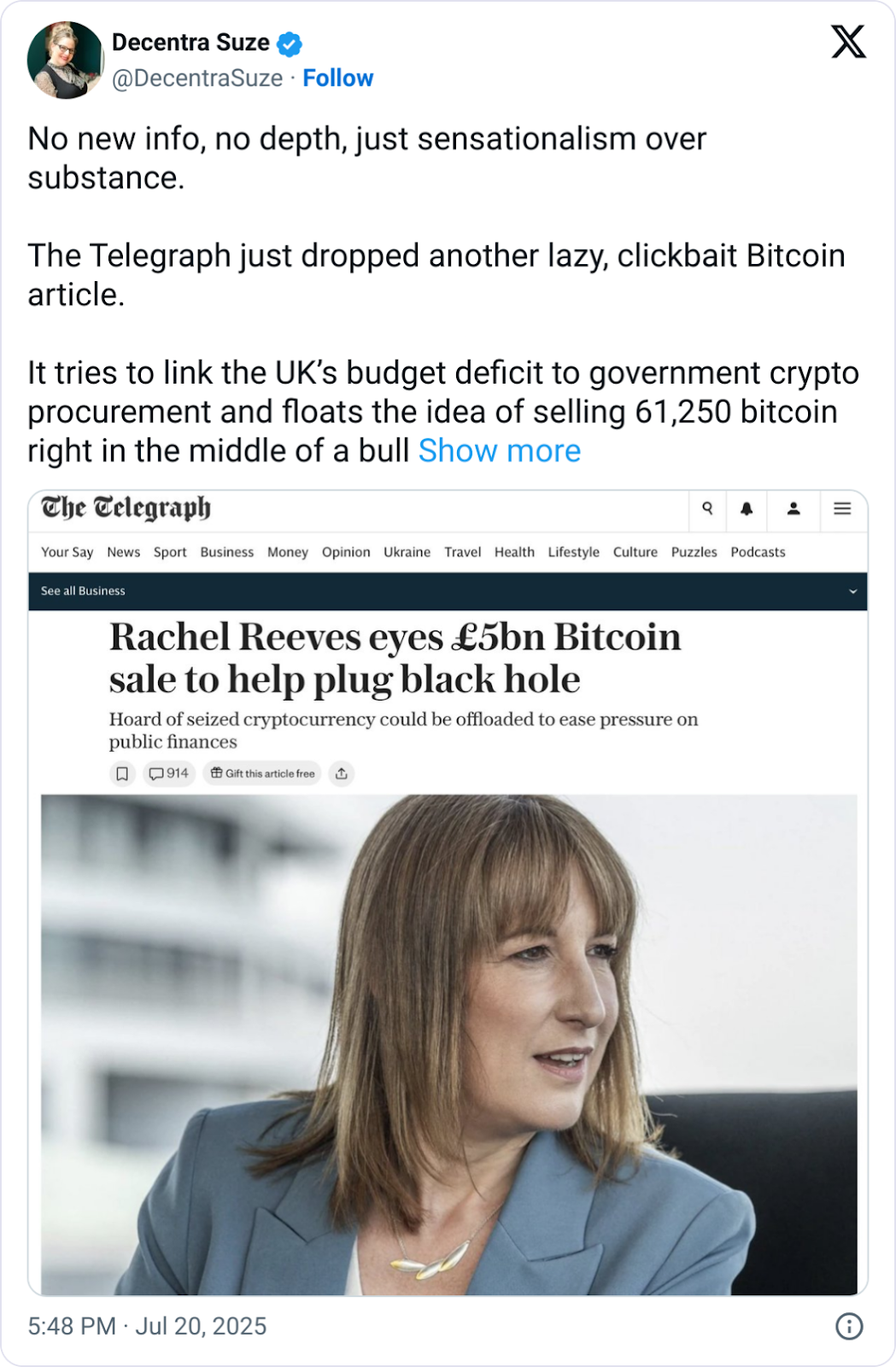 UK working to sell $7B in seized Bitcoin to boost budget: Report