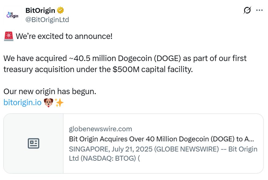 Chinese pork producer turned BTC miner kicks off Dogecoin plan