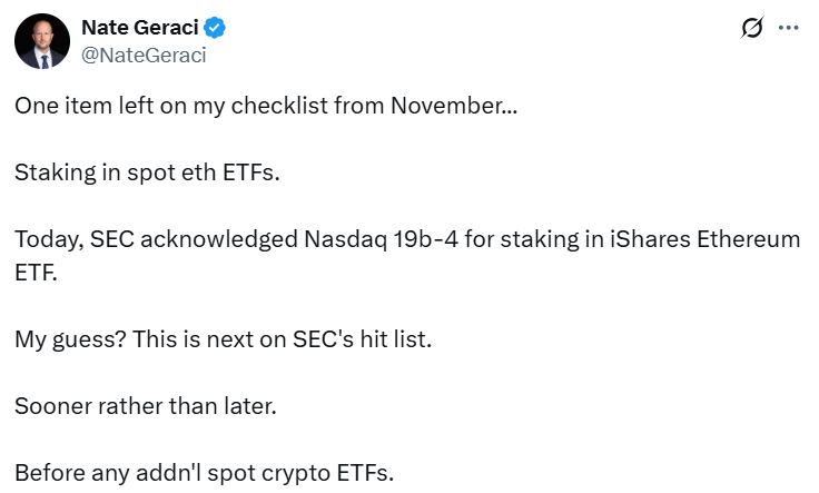 Spot Ether ETF staking could ‘dramatically reshape the market’