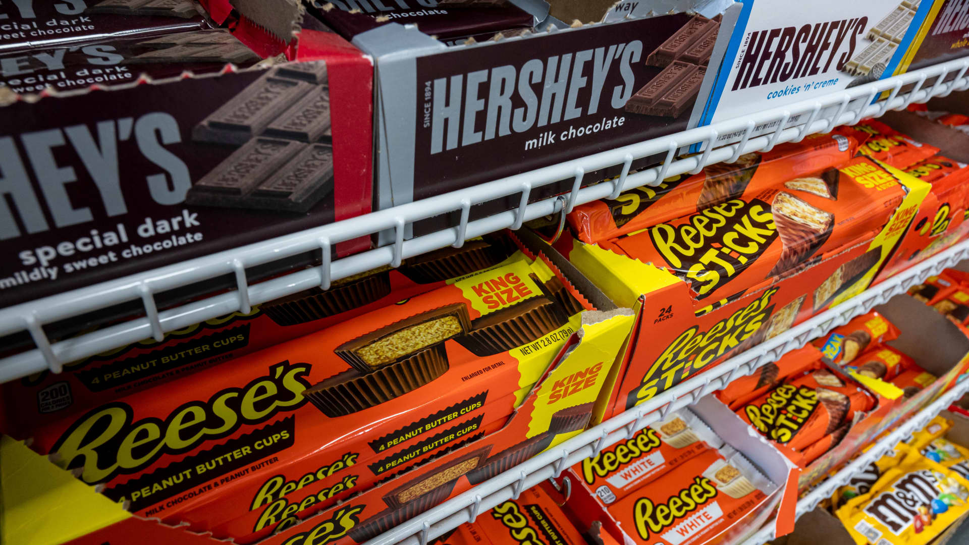 Stocks making the biggest moves midday: Hershey, Chemours, Fair Isaac, Sunrun & more