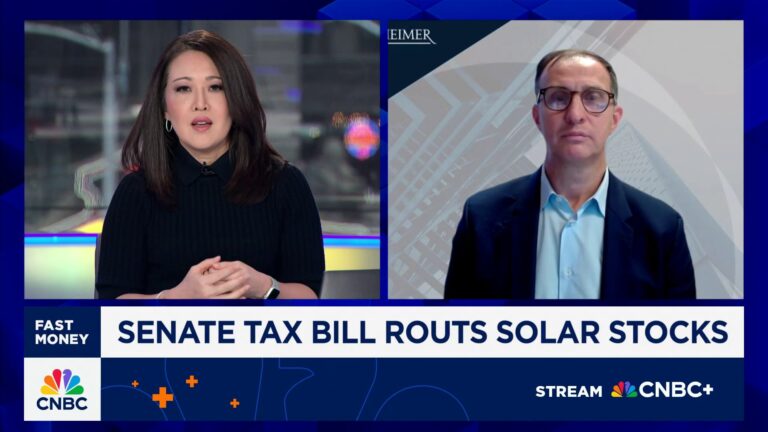 Electricity prices will continue to climb as Senate tax bill routs solar stocks: Oppenheimer's Rusch