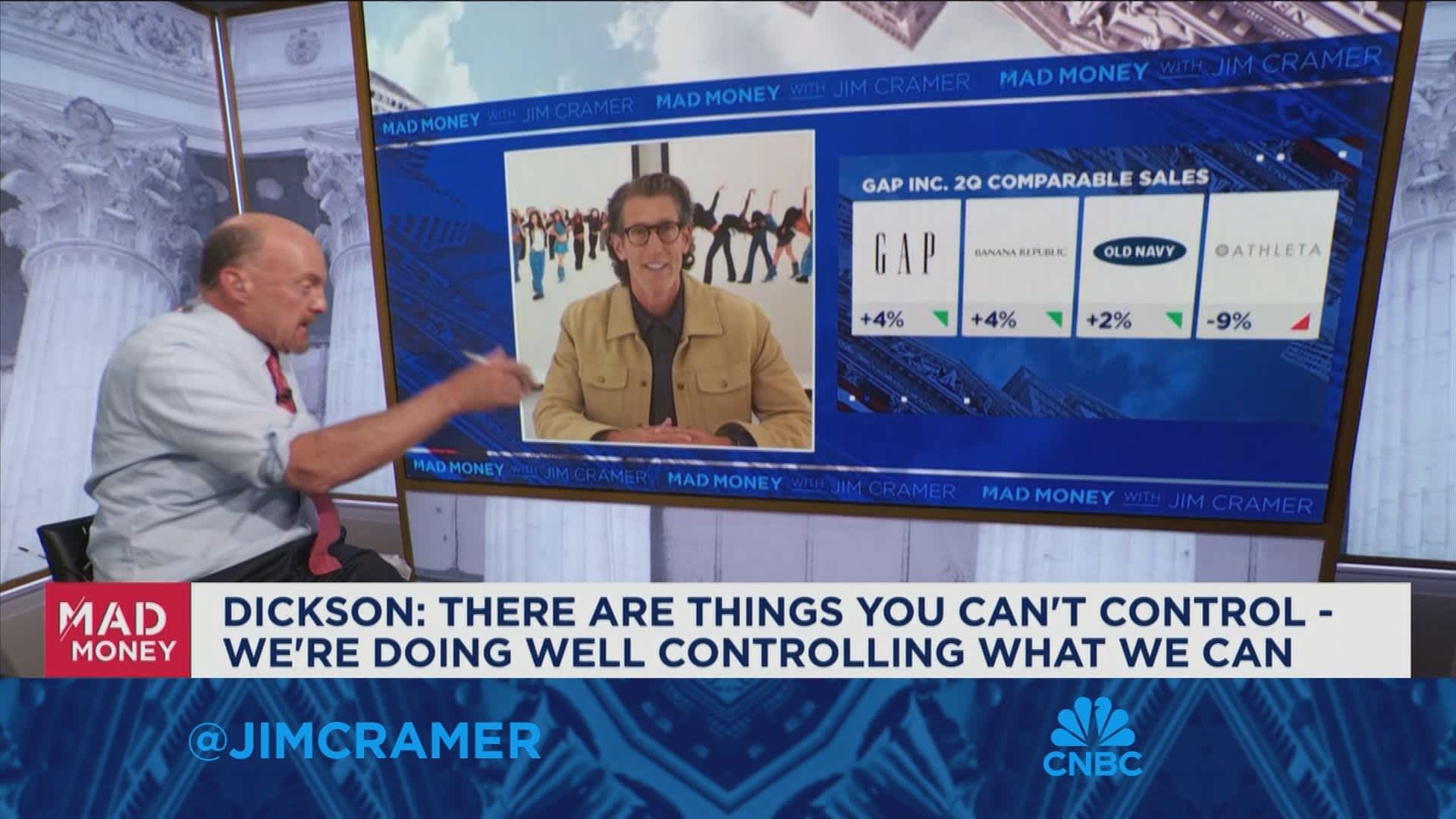 We're doing well controlling what we can, says Gap CEO Richard Dickson on tariffs