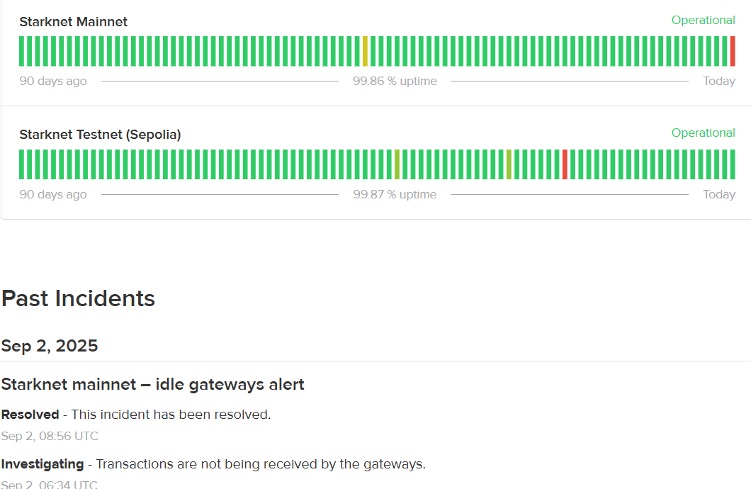 Ethereum L2 Starknet suffers 2nd mainnet outage in 2 months