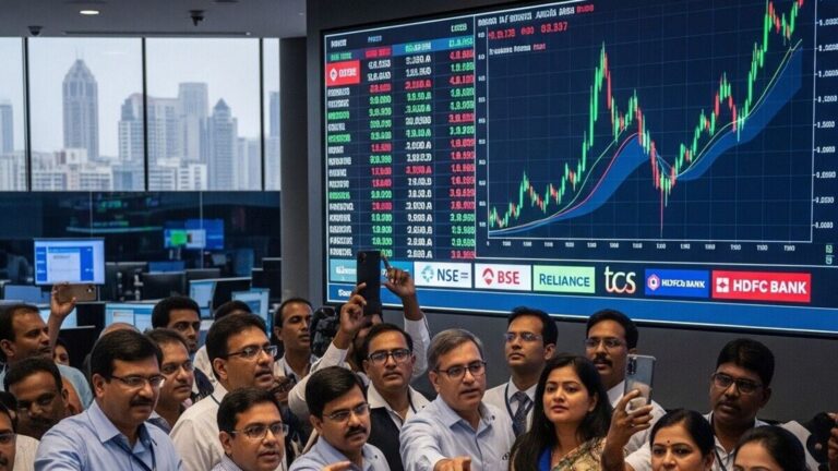 Sensex gains 350 points, Nifty 50 closes above 25,100— 10 key highlights from Indian stock market today
