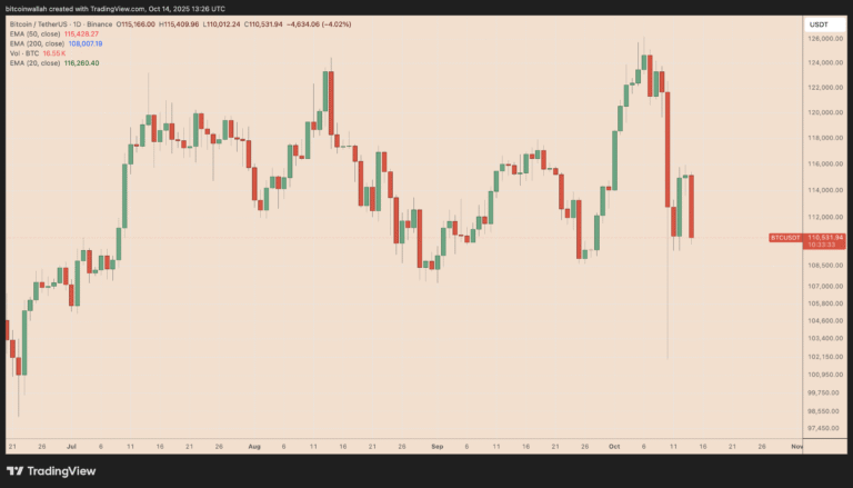 How low could Bitcoin's price go if $110K BTC support were to fail?