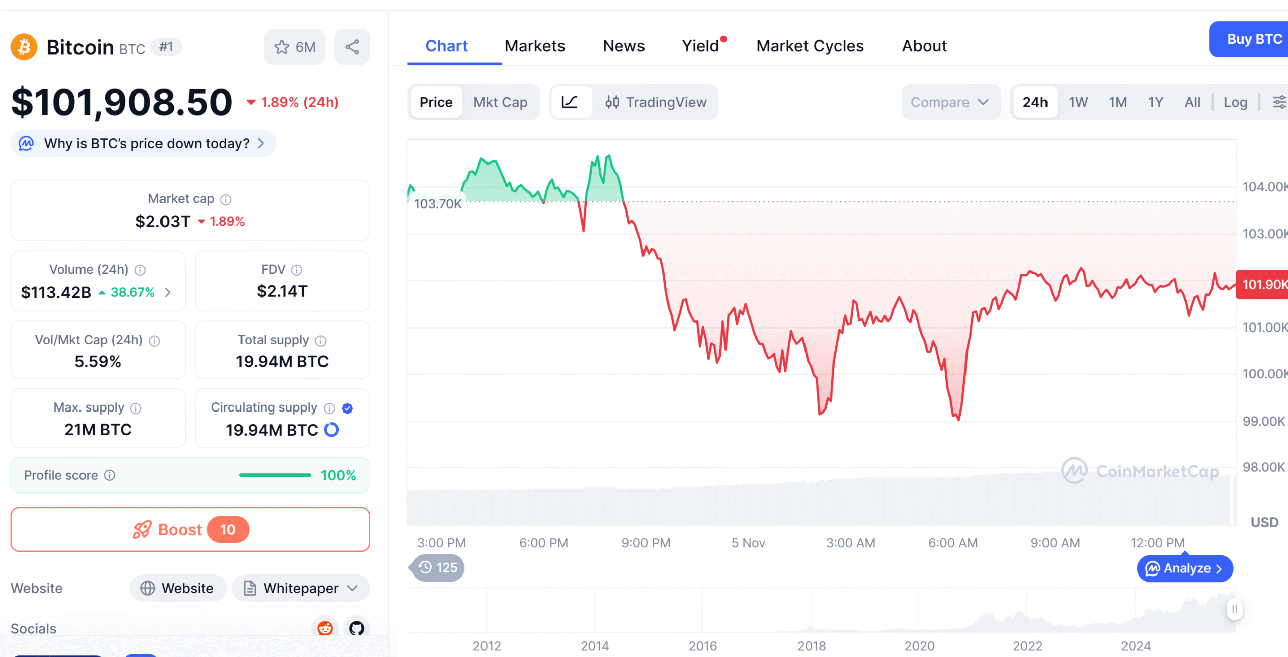 Arthur Hayes, Bitwise exec still bullish as Bitcoin falls under $100K
