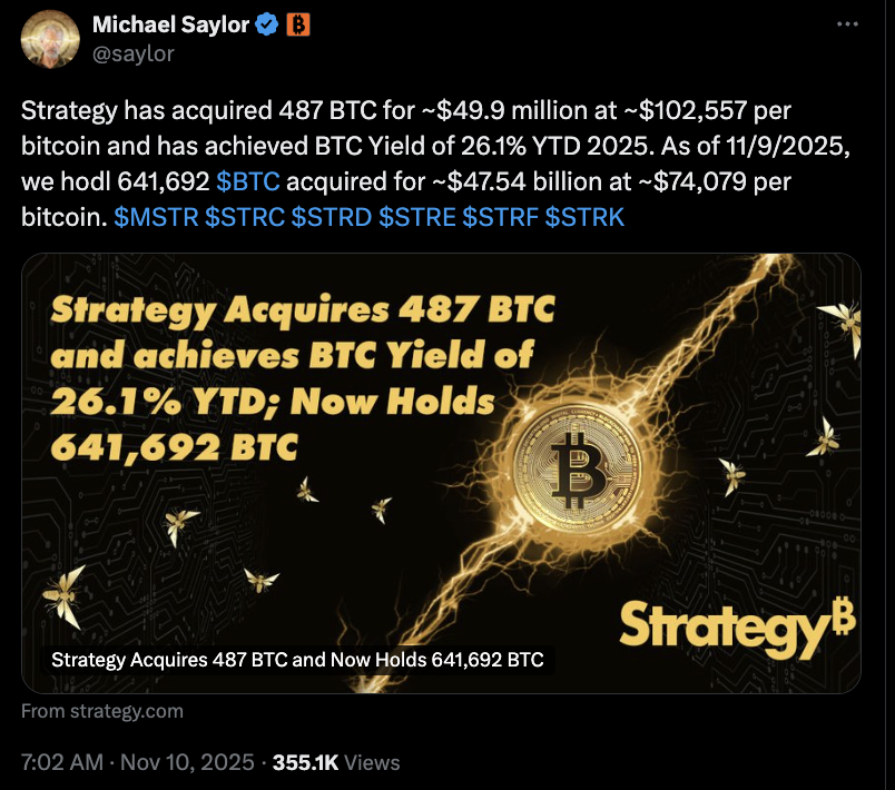 Strategy adds $50M in Bitcoin holdings to crypto stockpile