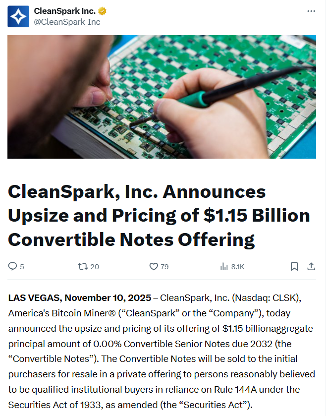 CleanSpark plans $1.15B raise to expand Bitcoin mining, AI infrastructure