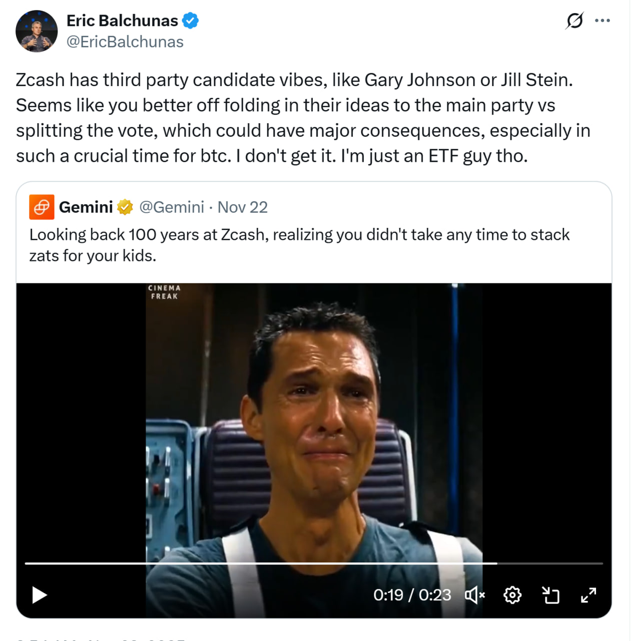 Zcash risks ‘splitting the vote’ against Bitcoin, Bloomberg ETF analyst warns