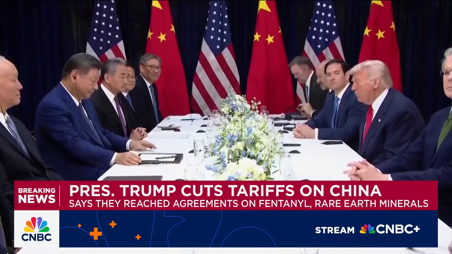 Trump cuts fentanyl tariffs on China to 10% as Beijing delays latest rare earth curbs by a year