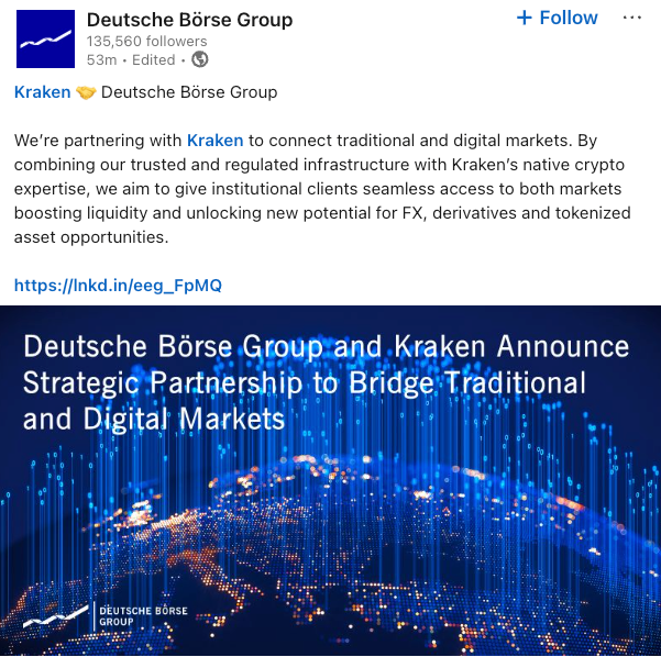 Deutsche Börse joins Kraken in ambitious push to unify digital markets